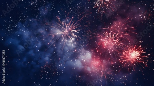 Wallpaper Mural Colorful Fireworks Display Lighting Up Dark Night Sky Celebration Torontodigital.ca