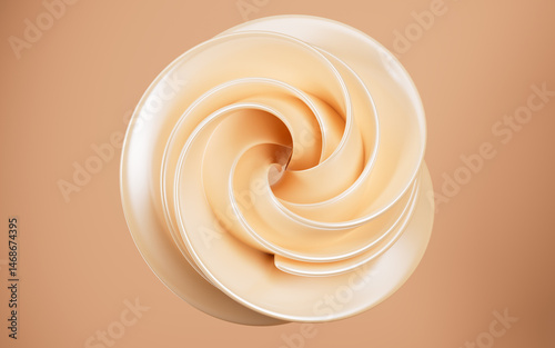 Fototapeta Naklejka Na Ścianę i Meble -  Abstract curved metal background, 3d rendering.