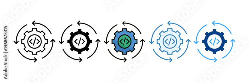 Software Update Icon Set Multiple Style Collection