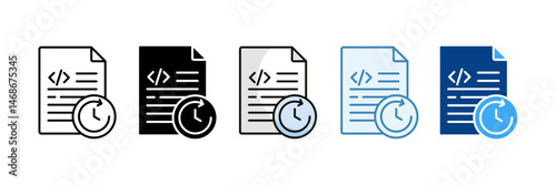 Temporary Files Icon Set Multiple Style Collection