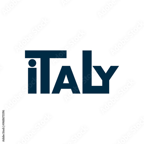 Creative Italy Typography Logo Design with Bold Lettering
