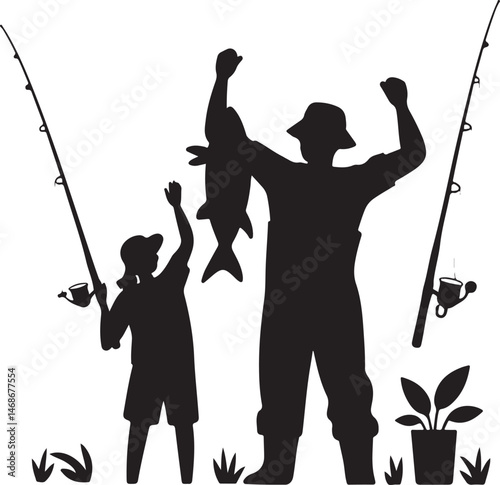 Fisherman Casting Line Silhouette

Big Catch – Fish on Hook Vector

Boat Fishing Adventure Silhouette Scene

Spearfisher in Action Silhouette Art

Lake Fishing Moment Vector Design