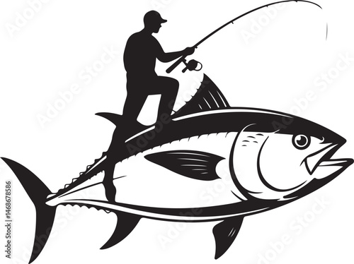 Fisherman Casting Line Silhouette

Big Catch – Fish on Hook Vector

Boat Fishing Adventure Silhouette Scene

Spearfisher in Action Silhouette Art

Lake Fishing Moment Vector Design