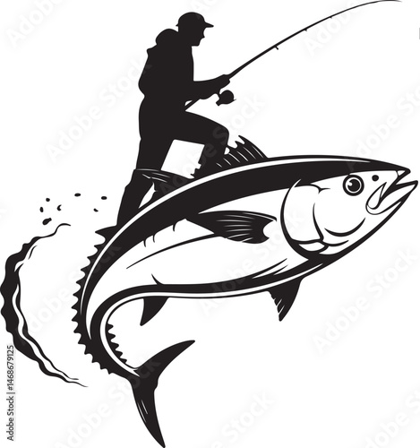 Fisherman Casting Line Silhouette

Big Catch – Fish on Hook Vector

Boat Fishing Adventure Silhouette Scene

Spearfisher in Action Silhouette Art

Lake Fishing Moment Vector Design
