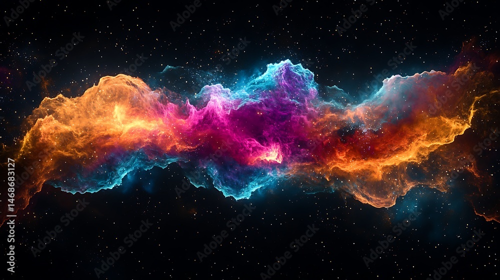 Fototapeta premium Exploring the Wonders of Space A Journey Through Nebulae Stars and Cosmic Phenomena