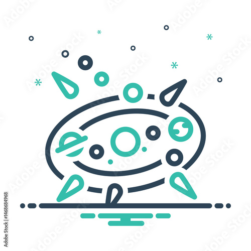 Mix icon for solar system