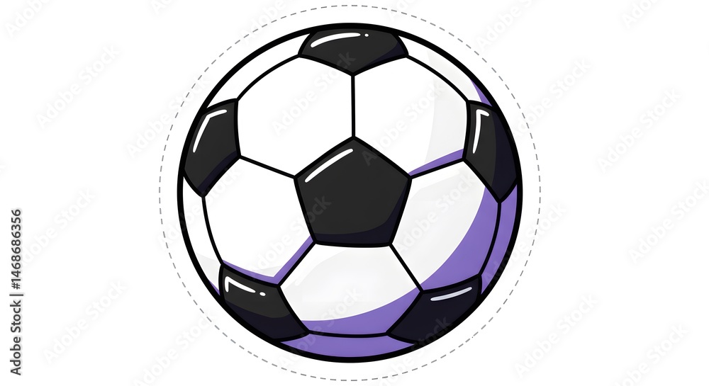 Obraz premium Stylized Soccer Ball Illustration