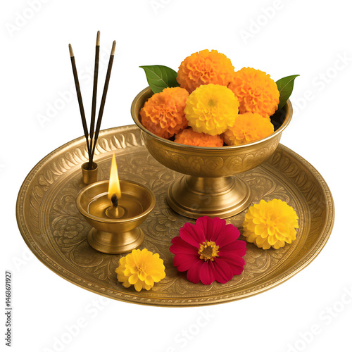 Traditional Indian Oil Lamp: Illuminating Festivities & Spirituality | Diwali, Puja, Temple, Home Decor, Brass, Clay, Earthen, Handcrafted, India photo