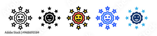 Positivity Optimism Icon Collection With Multiple Styles