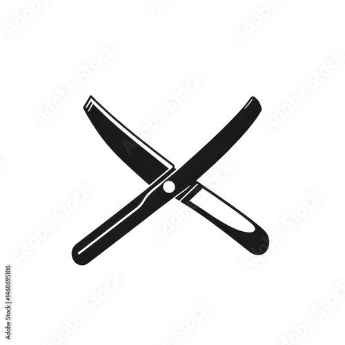 Crossed blades of sharp tools photo