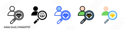 Customer Lifetime Value Icon Collection With Multiple Styles