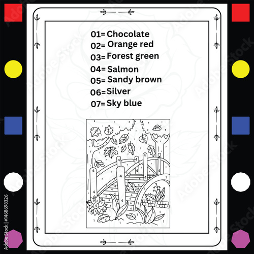 Color by Number Coloring Book for Adults
