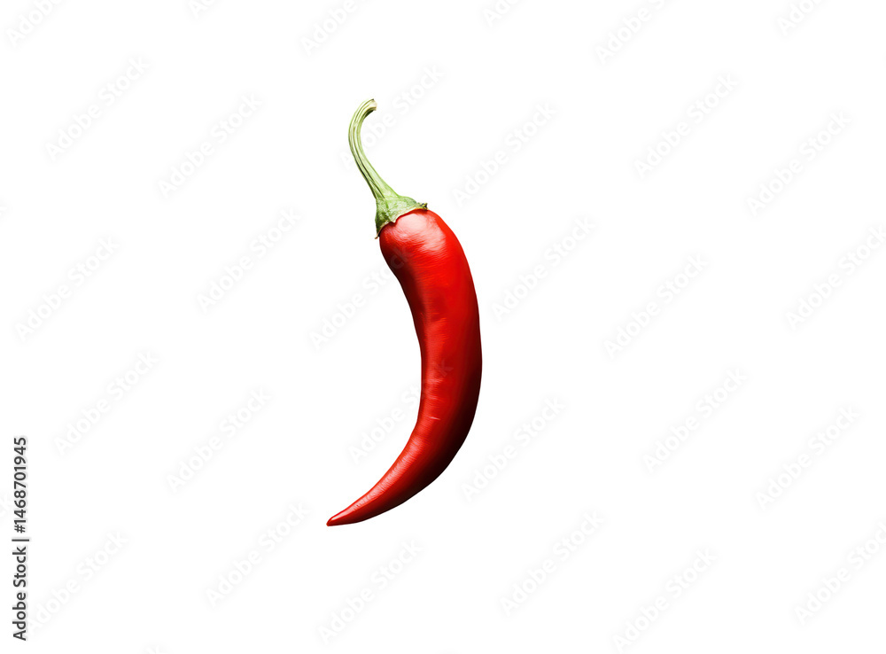 Single red chili pepper Single red chili pepper