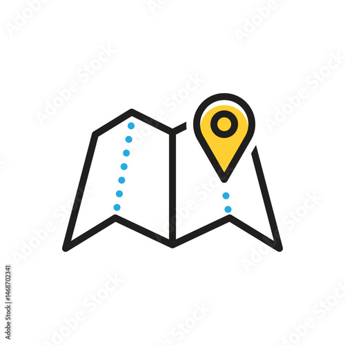 Multi color icon for  region