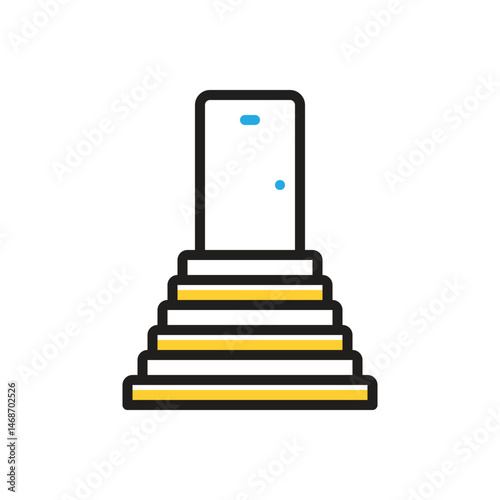 Multi color icon for  stairs