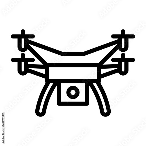 Drone Vector Line Icon Design