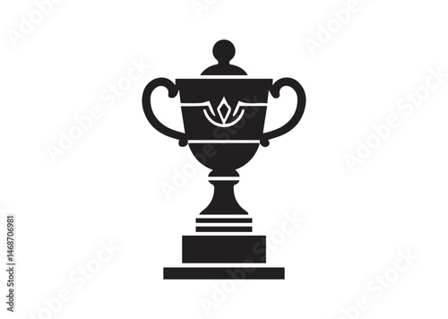 Trophy Icon, Trophy Cup Silhouette Vector