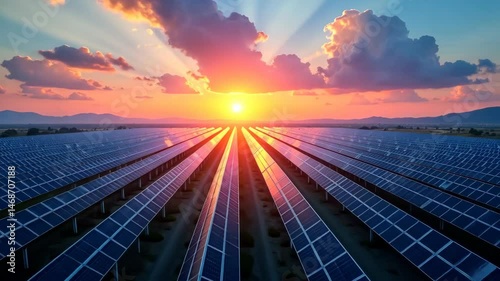 Wallpaper Mural Renewable Energy Harnessing the Power of the Sun at Sunset Torontodigital.ca