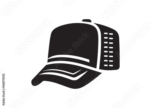 Trucker Cap Silhouette Vector