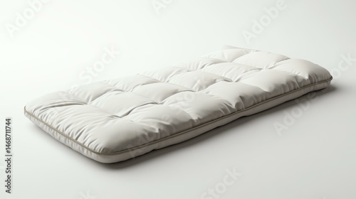 Comfortable white mattress for restful sleep.