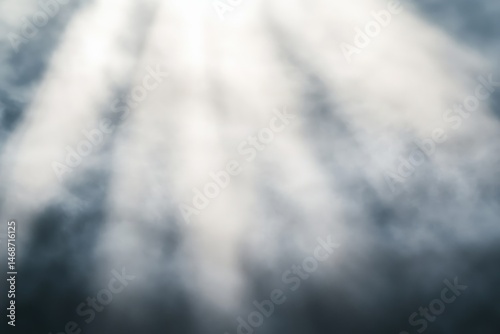 Obraz na płótnie Light beams pierce through smoky, dark clouds w salonie