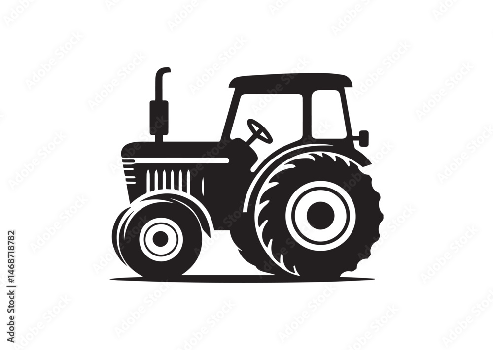 Tractor Silhouette Vector Tractor Silhouette Vector