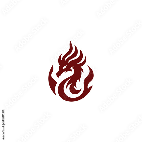 Dragon flame logo
