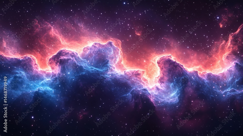 Fototapeta premium Colorful nebulae in deep space