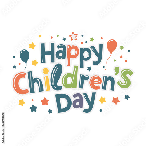 Celebrate Joyful Moments on Childrens Day with Colorful Balloons Stars and Smiles for Every Little Heart