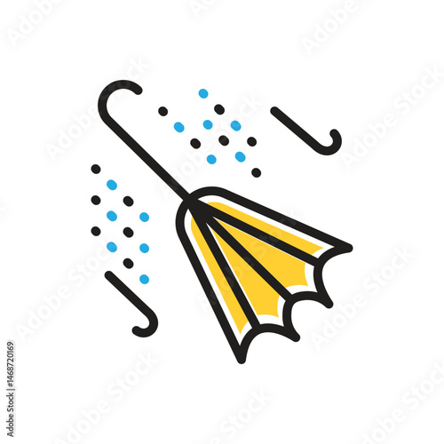 Multi color icon for wind
