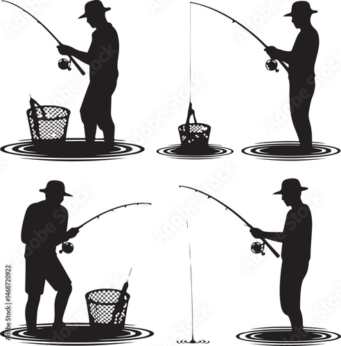 "Fish Hunting Silhouette | Fishing Scene Vector Art"

"Fishing Vector Design | Hunter and Fish Clipart"

"Fish Catching Scene | Outdoor Hunting Illustration"

"Fishing Rod Silhouette | Fisherman with 
