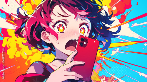 Surprised Anime Girl Pop Art