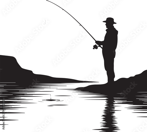 "Fish Hunting Silhouette | Fishing Scene Vector Art"

"Fishing Vector Design | Hunter and Fish Clipart"

"Fish Catching Scene | Outdoor Hunting Illustration"

"Fishing Rod Silhouette | Fisherman with 