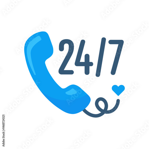 24/7 Customer Support Phone Icon