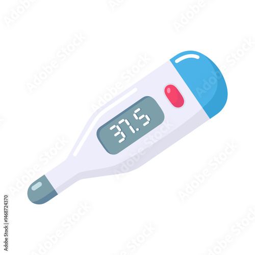 Digital thermometer displaying temperature reading