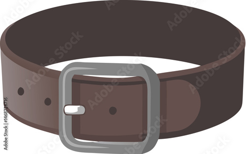 Brown leather belt with silver buckle fashion style