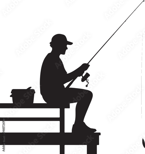 Fisherman Casting Line Silhouette

Fishing Boat on the Lake Vector Design

Underwater Fish Hunting Scene Silhouette

Spearfishing Adventure Silhouette Art

Fishing Rod and Catch Moment Vector