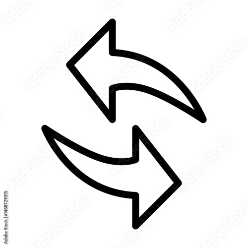 Swap Vector Line Icon Design