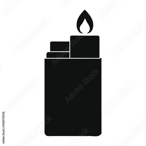 kitchen lighter icon icon black vector.