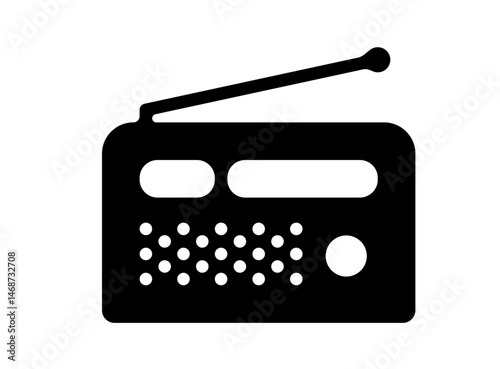 radio isolated on white background