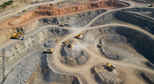 Quarry with heavy machinery (1)
