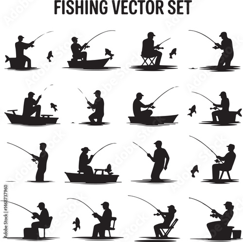 Fisherman Casting Line Silhouette

Fishing Boat on the Lake Vector Design

Underwater Fish Hunting Scene Silhouette

Spearfishing Adventure Silhouette Art

Fishing Rod and Catch Moment Vector