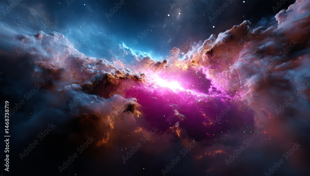 Fototapeta premium Cosmic Canvas: Celestial Luminescence