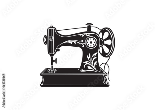 Sewing Machine Silhouette Vector