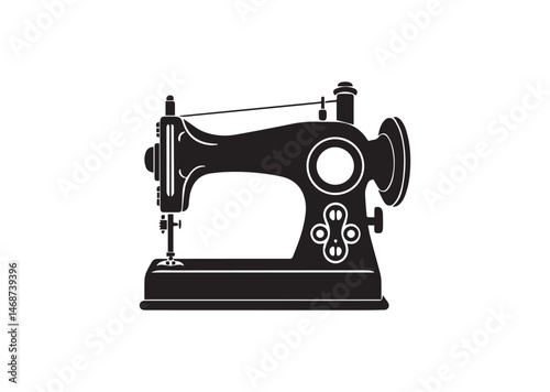 Sewing Machine Silhouette Vector