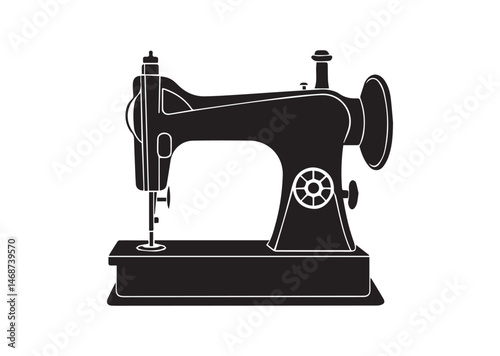 Sewing Machine Silhouette Vector