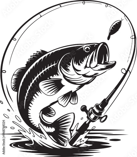 Fisherman Casting Line Silhouette

Fish Caught Mid-Jump Vector Scene

Fishing Boat Adventure Silhouette

Spearfishing in Action Silhouette

Calm Lake Fish Hunt Vector Design