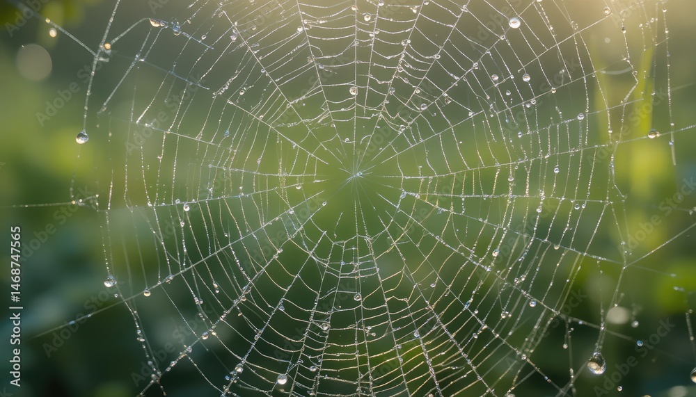 spider web with dew drops spider web with dew drops