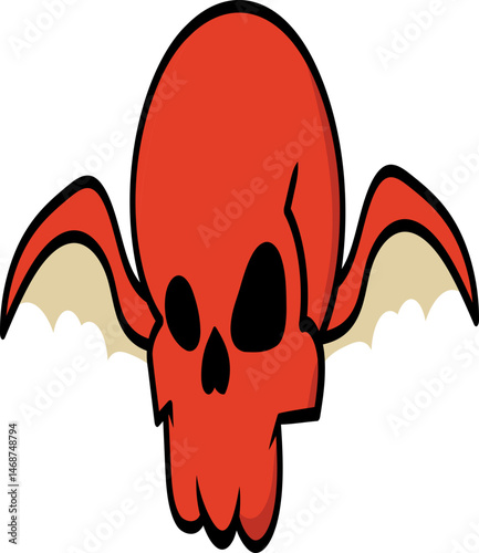 Variant of Cool and Scary Skull Illustration