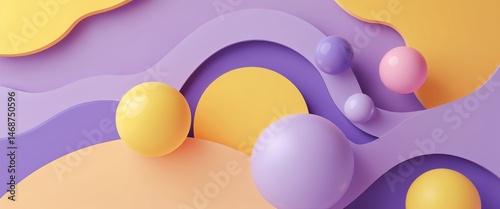 Elegant neon yellow and pastel purple color abstract background